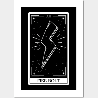 Fire Bolt Dnd 5e spells tarot card dungeons and dragons gift Posters and Art